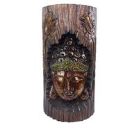 Serano Albasia Wood Carved Buddha Decoration - Brown - 1