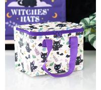 Serano Cute and Creepy Cat Print Lunch Bag - White - Polypropylene - 1