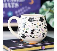 Serano Cute and Creepy Cat Print Rounded Mug - Nude - Ceramic - 1