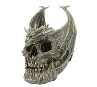 Serano Draco Dragon Skull Ornament by Spiral Direct - Grey - Resin & Polyresin - 1