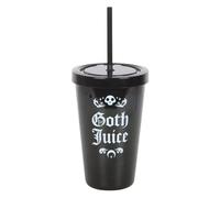 Serano Goth Juice Plastic Tumbler with Straw - Black - Plastic - 31