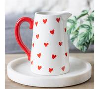 Serano Heart Print Ceramic Flower Jug - Dolomite - 1