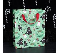 Serano Merry Creepmas Print Gift Bag - 1 - Green