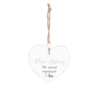 Serano Mum's Baking Secret Ingredient Hanging Heart Sentiment Sign