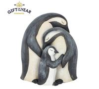 Serano Penguin Family Ornament - Grey - Resin & Polyresin - 1