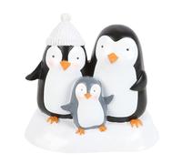 Serano Penguin Family Resin Ornament - Black - Resin & Polyresin - 1