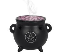 Spirit of Equinox Pentagram Cauldron Incense Holder, Black