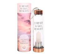 Serano Rose Quartz Create My Own Reality Glass Water Bottle - Pink - Gems, Crystals & Stones - 20
