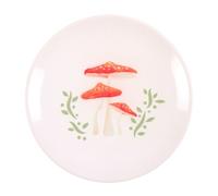 Serano Round Mushroom Trinket Dish - Pink - Ceramic - 1