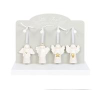 Serano Set of 24 Angel Sentiment Ornaments on Display - White - 1