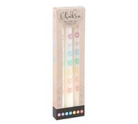 Serano Set of 3 Chakra Balancing Taper Dinner Candles - Paraffin Wax - 1