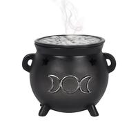 Serano Triple Moon Cauldron Incense Cone Holder - Black - Resin & Polyresin - 22
