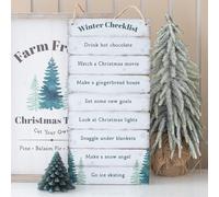 Serano Winter Wonderland Checklist Hanging Sign - White - MDF - 1