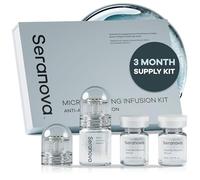 Seranova Micro Infusion System for Face and Neck with 0.05mm Seal, Hyaluronic Acid Serum and Collagen Peptides for Firmer and Smoother Skin, Easy Home Use