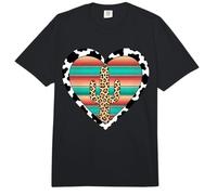 Serape Cactus Leopard Cow Print Cactus Turquoise Rustic Comfort Colors Adult Heavyweight T-Shirt