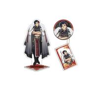 Seraph of The End Anime Keychain And Badge Set, Yuichiro Hyakuya Badge, Mikaela Hyakuya Keychain, Acrylic Holder Guren Ichinose (C)