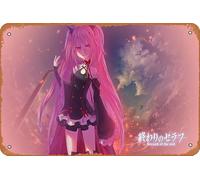 Seraph Of The End, Krul Tepes Anime Poster Home Wall Art Decoration Retro Metal Tin Sign 8x12 inch