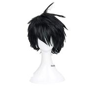 Seraph of the End Yuichiro Hyakuya Cosplay Wig Short Black Mix Blue Heat Resistant Synthetic Hair Wig + Wig Cap