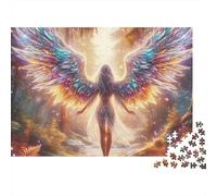 Seraph Wings 1000-Piece Jigsaw Puzzle Glowing Light Silhouette - Recycled Cardboard for Kids38x26cm/1000pcs