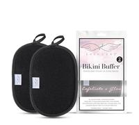 Seraphic Skincare Bikini Buffer - 100% Vegan Viscose Scrub Mitt For Women (2pc) - Gently Exfoliates Dead Skin - Ingrown Hair & Razor Bumps Treatment on Bikini Area - Natural & Effective Exfoliation