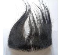 SeraphicWig Natural Hairline Men Toupee with Clear Poly Skin PU lace toupee for men,Mono Lace Top Hair Pieces Lace Size 4X16cm Natural Color