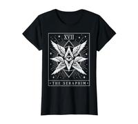 Seraphim Angelic Biblical Ophanim Be Not Afraid Value Graphic T-Shirt, Women, Black, M