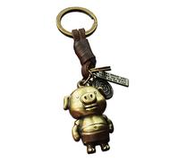Seraphis Happy Pig Keyring Leather Keychain Pendant Women & Men Gift Cute Animal
