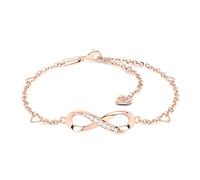 SERASAR Anklet Ladies Jewellery 925 Sterling Silver 18-carat Rose Gold Girls Women Gift Idea Valentine's Day Anniversary Birthday Gifts