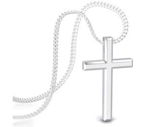 SERASAR Cross Necklace Women Jesus Pendant Stainless Steel Crucifix