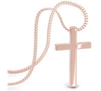 SERASAR Cross Necklace Women Stainless Steel Waterproof Christian Rose Gold