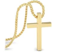 SERASAR Gold Chain Men's Cross - 60cm for Men With Christian Crucifix Christmas Wedding Gift