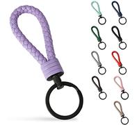 SERASAR Leather Key-ring - with Additional Stainless Steel Rings for Small Keys Ideal Cars, Motorcycles, Bicycles and House Gift-box Men Women