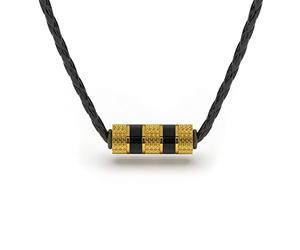 SERASAR Leather Necklace Men's with Pendant - 50cm Gold Chain Jewellery Box Gift Idea for Men Birthday Father's Day Punk Rock Valentine's