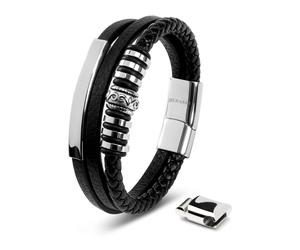 SERASAR | Men's Original Leather Bracelet [Shine] - Perfect Gift for Friend