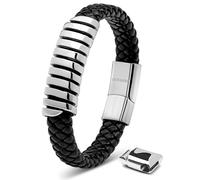 SERASAR | Men's Premium Leather Bracelet [Helix] - Perfect Birthday Gift