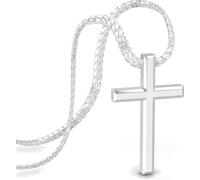SERASAR, Mens stainless steel cross necklace "Faith" Perfect Gift for Him