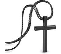 SERASAR, Mens stainless steel cross necklace "Faith" Perfect Gift for Him