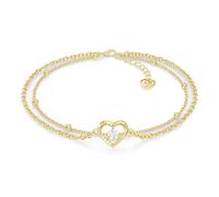 SERASAR Premium Anklets Women | 925 Sterling Silver | 18 Carat Real Gold Plating | Adjustable Length | Four Colors | Jewelry Box Included