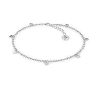 SERASAR Coin Design Anklet Ladies Jewellery 925 Sterling Silver 18-carat Gold Girl Gift Idea Birthday for Women