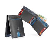 SERASAR | Premium Genuine Leather Card Wallet for Men in Black | 11 Card Slots | RFID Protection | Inclusive Gift Box | Great Gift Idea