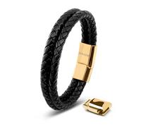 SERASAR, Premium Leather Bracelet [Double] for Men - Magnetic closure - Giftbox