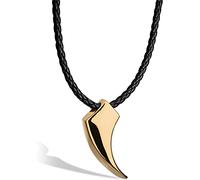 SERASAR Premium Leather Necklace for Men - Magnetic Stainless Steel Clasp in Black, Silver and Gold - With Jewelry Box - Great Gift Idea