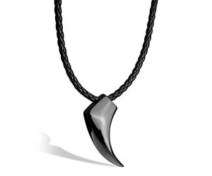 SERASAR Premium Leather Necklace for Men - Magnetic Stainless Steel Clasp in Black, Silver and Gold - With Jewelry Box - Great Gift Idea