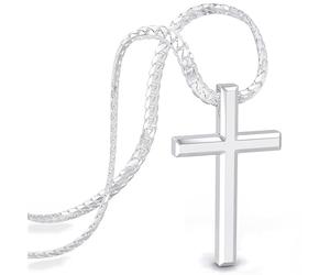 SERASAR Premium Necklace Men [Faith] | Stainless 316L Surgical Steel | Waterproof | Solid Cuban Chain | Secure Clasp | Three Colors | Jewelry Box Included