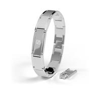 SERASAR Men's Bracelet Stainless Steel Silver Jewellery Arm Curb Chain