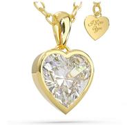 SERASAR Silver Heart Necklace Women 925 Sterling 18ct Gold Pendant