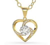 SERASAR Silver Necklace Heart Women 925 Sterling 18-carat Gold Jewellery Ladies Chain Pendant Box Gift Idea Mother's Day Christmas 30 Birthday