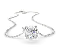 SERASAR Necklace Women Silver Jewellery with Pendant Stainless Steel Chain Ladies Stone Gemstone
