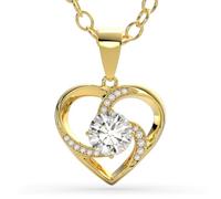 SERASAR Silver Necklace Heart Women 925 Sterling 18-carat Gold Jewellery Ladies Chain Pendant Box Gift Idea Mother's Day Christmas 30 Birthday