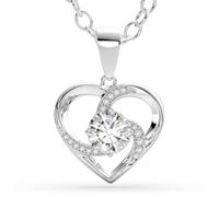 SERASAR Women Necklace 925 Sterling Silver 18ct Gold Heart Pendant